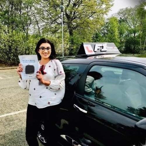 F1 School learner who passed their driving test in Glasgow