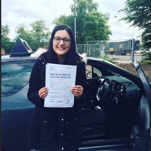 F1 School learner who passed their driving test in Glasgow