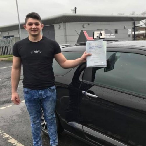 F1 School learner who passed their driving test in Glasgow