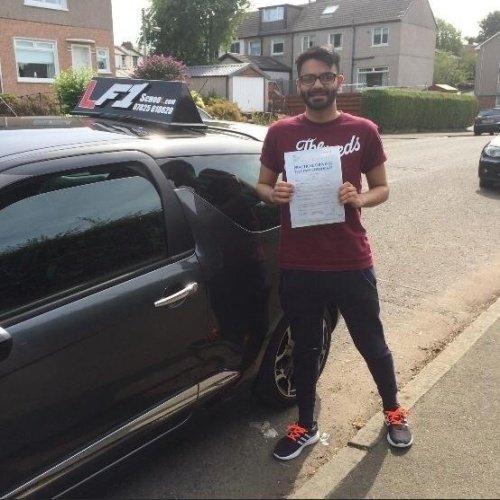 F1 School learner who passed their driving test in Glasgow