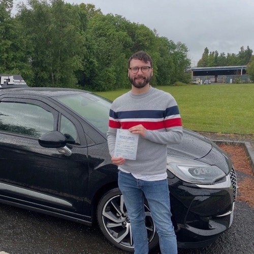 F1 School learner who passed their driving test in Glasgow