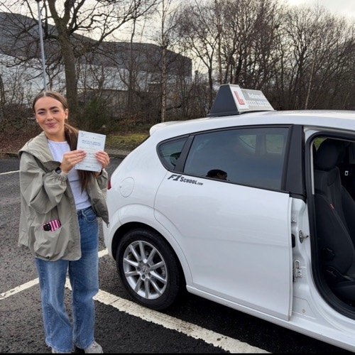 F1 School learner who passed their driving test in Glasgow